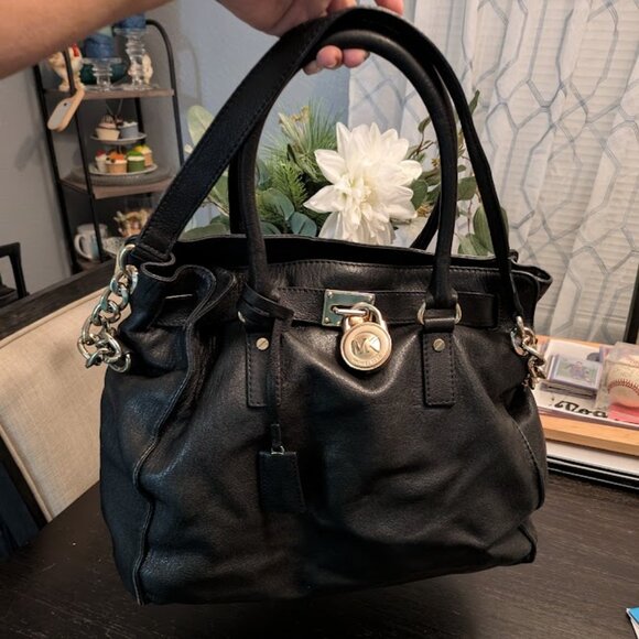 MICHAEL KORS Hamilton Satchel Bag w/ Gold - Picture 1 of 7